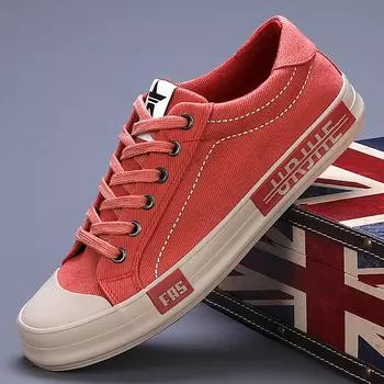 Модные осенние модные дизайнерские красные туфли мужские парусиновые кроссовки удобные массивные вулканизированные туфли мужские эспадрильи zapatos de hombre 2024 38