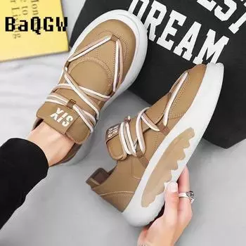 Модные осенние новые кожаные мужские кроссовки на толстой подошве, дизайнерские повседневные кроссовки, модная уличная одежда из микрофибры, кожаные кроссовки для тренировок 39