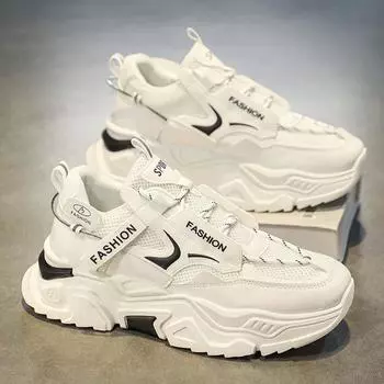 Модные осенние новые мужские кроссовки из сетчатой ткани, дышащая повседневная обувь, модные туфли на платформе для мужчин, удобные спортивные кроссовки для бега, теннисные туфли для мужчин 39