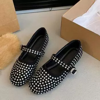 Модные осенние новые туфли на плоской подошве женские модные туфли с круглым носком и неглубокой ромбовидной мягкой подошвой нескользящие одинарные туфли 35