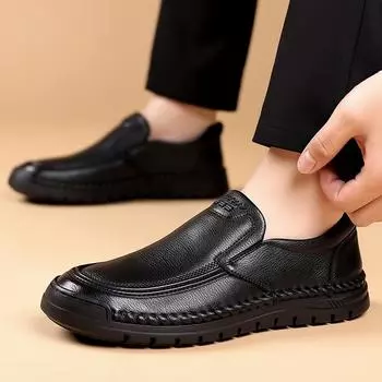 Модные осенние сетчатые мужские туфли, лоферы, дышащие, повседневные, сетчатые, кожаные, брендовые, мокасины, мужские, мягкие, роскошные, кроссовки 38 чёрный