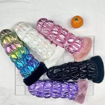 Модные осенние теплые перчатки женские флисовые утолщенные перчатки для велоспорта на открытом воздухе ветрозащитные перчатки