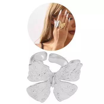 Модные открытые кольца-бантики, металлические, золотисто-серебряные, цветные, с бабочкой, регулируемые, открывающиеся кольца, аксессуары для рук, ювелирные изделия D