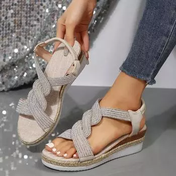 Модные открытые носки дышащие на плоской подошве легкие нескользящие износостойкие новые пляжные сандалии обувь для женщин Chaussure Femme 36 серебряный
