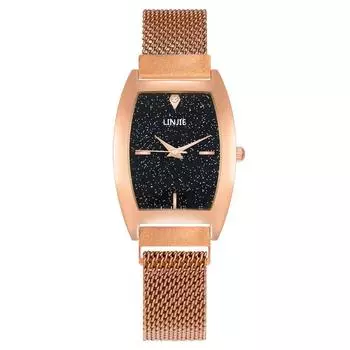 Модные овальные винные бочки звездное небо магнитный ремешок женские часы женские часы красный