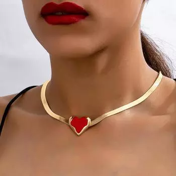 Модные ожерелья для женщин. Ювелирные изделия красный