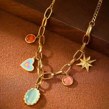 Модные ожерелья для женщин. Ювелирные изделия золотой