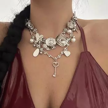 Модные ожерелья для женщин. Ювелирные изделия серебряный