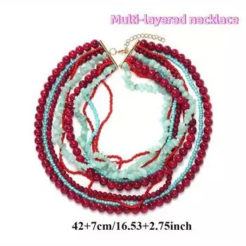 Модные ожерелья для женщин. Ювелирные изделия разноцветный