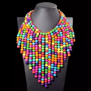 Модные ожерелья для женщин. Ювелирные изделия разноцветный
