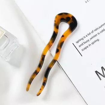 Модные палочки для волос Женские ацетатные заколки для волос Большие 11,6 см U-образная палочка для волос Цветные с мраморным узором Заколка для волос Аксессуары для волос