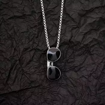 Модные панк-хип-хоп солнцезащитные очки ожерелье и свитер аксессуар для мужчин и женщин Glasses necklace