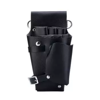 Модные парикмахерские ножницы с расческой-клипсой, карман с большой вместимостью, съемная сумка для парикмахерских ножниц, черный цвет чёрный