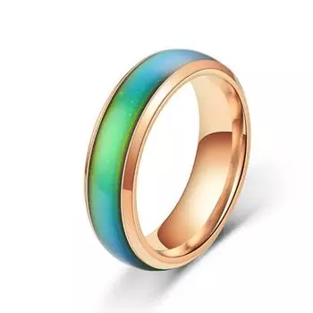 Модные парные кольца, меняющие цвет: Европейский и американский стиль, популярный корейский модный аксессуар Blue Box