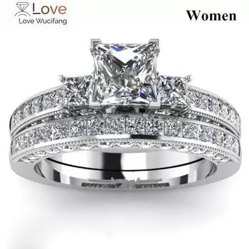 Модные парные кольца мужские кольца с фианитом женские кольца с ограненным кристаллом и стразами обручальные кольца 12