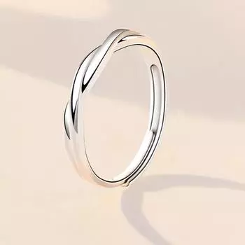 Модные парные кольца, набор серебряных цветов, простое регулируемое кольцо на палец, легкие роскошные украшения для женщин и мужчин, подарок на годовщину A3