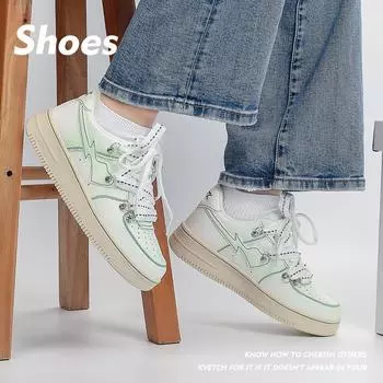 Модные парные туфли для сноуборда с толстой подошвой, окрашенные распылением, маленькие белые туфли, спортивная обувь, корейская версия, студенческая женская повседневная обувь, кроссовки 36 розовый