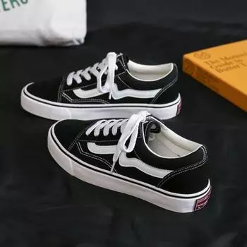 Модные парусиновые кроссовки для бега, женские, с круглым носком, однотонные, на шнуровке, для девочек, неглубокие, женские, повседневные, прогулочные, спортивные кроссовки ручной работы 35 чёрный