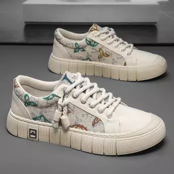 Модные парусиновые кроссовки мужские дышащие туфли на плоской подошве летняя повседневная обувь для мужчин новые мужские кроссовки 39 слоновая кость