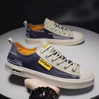 Модные парусиновые кроссовки, мужские джинсовые туфли, мужские кроссовки, мужские лоферы, кроссовки, слипоны для студентов, кроссовки для мальчиков, Zapatos De Hombre CN 39