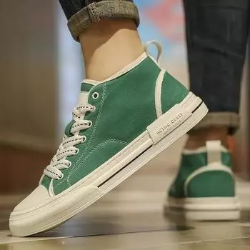 Модные парусиновые сапоги для мужчин, дышащая обувь, модные тренировочные мужские ботинки, износостойкие нескользящие повседневные кроссовки, повседневная обувь на шнуровке 39 чёрный