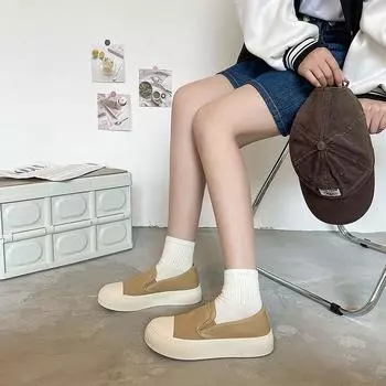 Модные парусиновые туфли для женщин, черная женская обувь, слипоны на низком ходу, новое поступление 2024 года, летняя шикарная элегантная цена с роскошным модным предложением 35