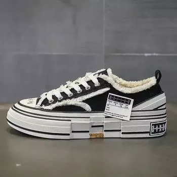 Модные парусиновые туфли для женщин в стиле ретро с черепаховым соусом и толстой подошвой на плоской подошве, дизайнерские мужские повседневные туфли для женщин в классическом стиле 35 чёрный