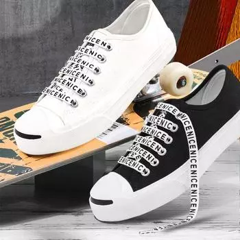 Модные печатные шнурки для обуви, модные плоские повседневные маленькие белые туфли с буквами алфавита унисекс ШНУРКИ индивидуальность 1 пара с буквенным принтом 100cm белый