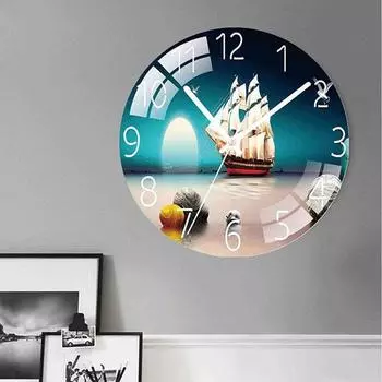 Модные персональные настенные часы простые креативные бесшумные не тикающие настенные часы для кафе кабинета гостиной спальни 8 inch