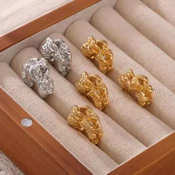 Модные персонализированные серьги из титановой стали с закрученной нитью, женские серьги французского ретро-дизайна, нестандартные серьги