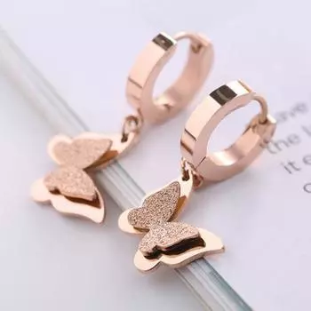 Модные персонализированные серьги-пряжки в виде бабочки для женщин, популярные серьги в стиле темперамент