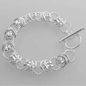 Модные персонализированные ювелирные изделия S925 Посеребренный женский браслет