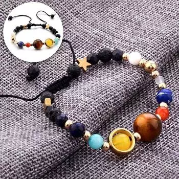 Модные Планеты Плетеный Браслет Солнечная Галактика Ювелирные Изделия