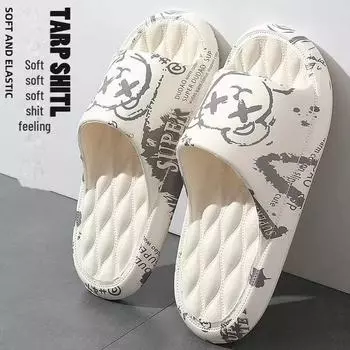 Модные пляжные сандалии на мягкой подошве для мужчин и женщин: Идеально подходит для летнего ношения на открытом воздухе и домашнего использования. 42-43; Wu чёрный