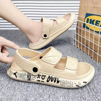 Модные пляжные сандалии PARZIVAL для мужчин, сандалии для рыбалки, женские летние садовые сандалии EVA, сандалии для пар, спортивные тапочки для улицы, тапочки Zapatos Hombre 36-37 чёрный