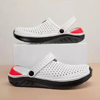 Модные пляжные сандалии унисекс, тапочки на толстой подошве, водонепроницаемые нескользящие сандалии, шлепанцы для женщин и мужчин 45 белый