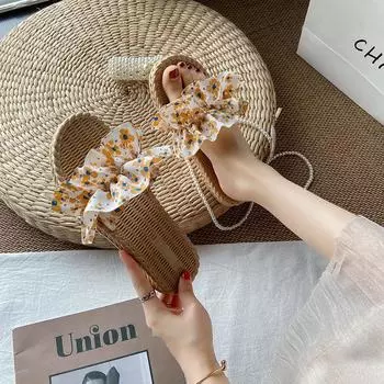 Модные пляжные сандалии женские летние новинки 2024 года, тапочки на платформе, эспадрильи, женские тапочки на плоской подошве, удобные, милые, шикарные, элегантные 36-37