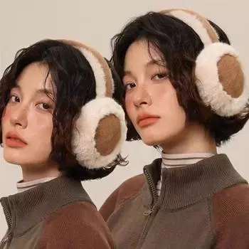 Модные плюшевые наушники, теплые складные наушники для женщин и мужчин, зимние теплые наушники для защиты от холода, наушники-вкладыши