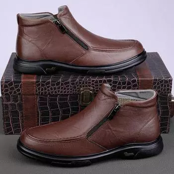 Модные плюшевые утолщенные ботинки ветрозащитные нескользящие осенние и зимние хлопковые ботинки теплые ботинки хлопковые ботинки повседневная обувь для мужчин 38