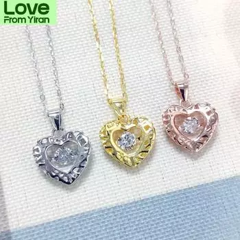 Модные подвески, ожерелья для женщин, высококачественное ожерелье из розового золота с цирконием, 925 пробы, ювелирные украшения, подарок на годовщину