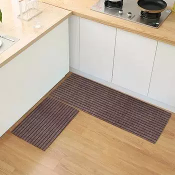 Модные полосатые ковры, простой коврик для кухни в скандинавском стиле, домашний ковер, современный домашний декор 40*60+40*120cm серый