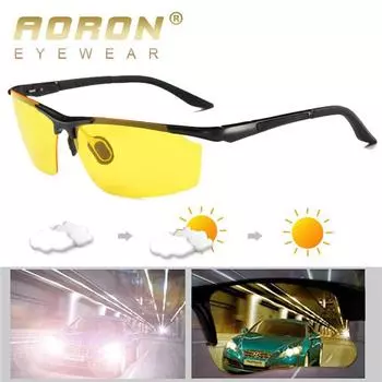 Модные поляризационные солнцезащитные очки для мужчин, модные аксессуары, предотвращающие UV400, ночное видение, спортивные солнцезащитные очки для вождения на открытом воздухе