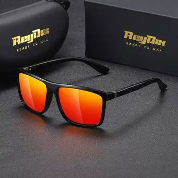 Модные поляризационные солнцезащитные очки ReyDix унисекс для вождения на открытом воздухе, UV400 чёрный