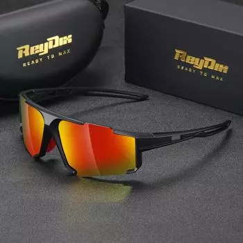 Модные поляризационные солнцезащитные очки ReyDix UnisexTR90 с защитой от ультрафиолета, UV400 чёрный