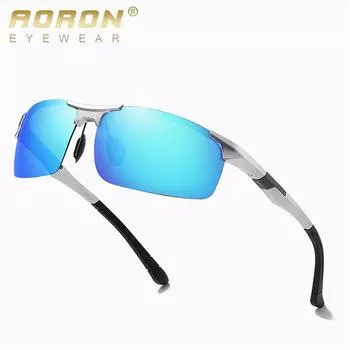 Модные поляризационные солнцезащитные очки, винтажные солнцезащитные очки из сплава, роскошные ретро-очки в алюминиевой оправе для мужчин