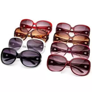 Модные поляризованные ретро-очки UVA, большие круглые женские фиолетовый