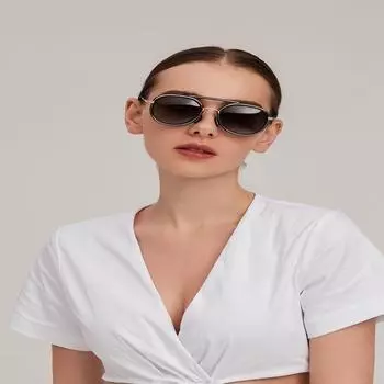 Модные поляризованные солнцезащитные очки, красочные двухцветные солнцезащитные очки, металлические солнцезащитные очки, очки