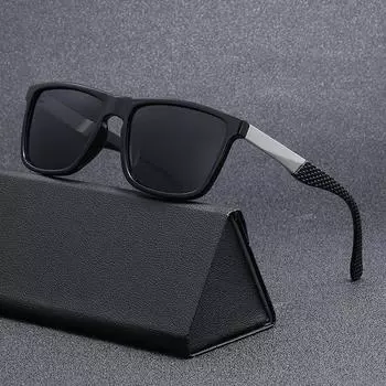 Модные поляризованные солнцезащитные очки мужские классические уличные солнцезащитные очки для вождения для женщин мужские солнцезащитные очки Polaroid декоративные очки Uv400 серый