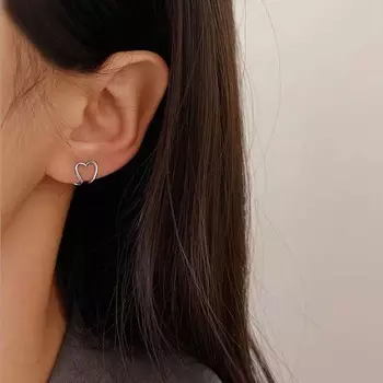 Модные полые любовь без ушей отверстие клипса для ушей простые компактные унисекс ювелирные изделия как