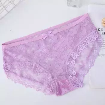 Модные полые пижамы, удобные кружевные сексуальные женские трусы, трусы, повседневная одежда для женщин L жёлтый